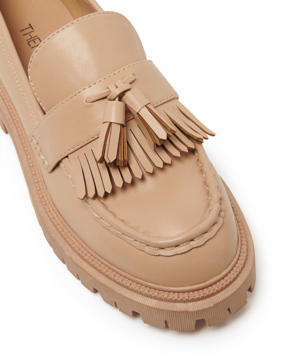 Therapy Shoes Exed Caramel, Women's Loafers, Chunky, Tassel