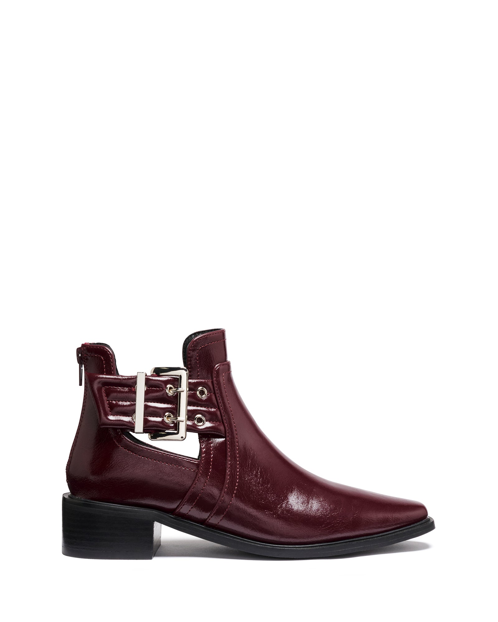 Baylee Ankle Boot Bordeaux Crinkle Patent