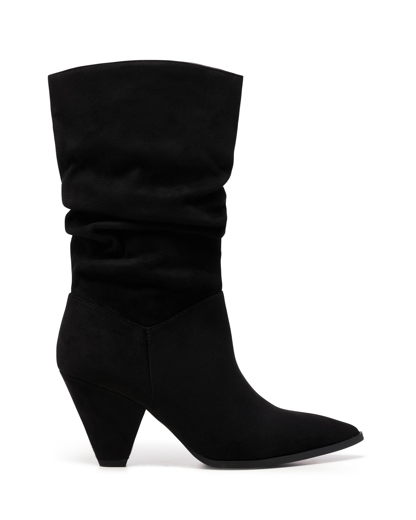 Blondie Boot Black Faux Suede