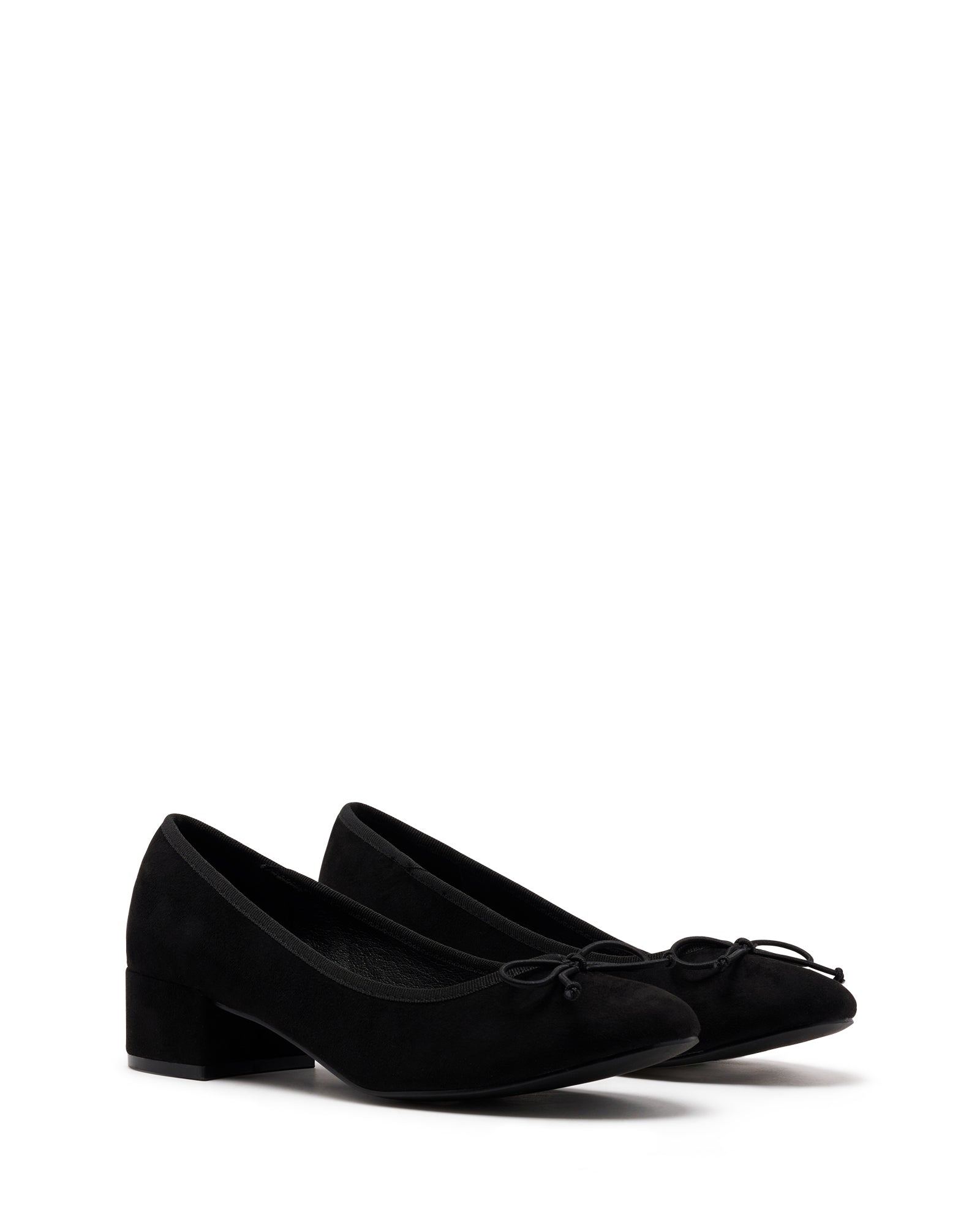 Diana Ballet Heel Black Microsuede