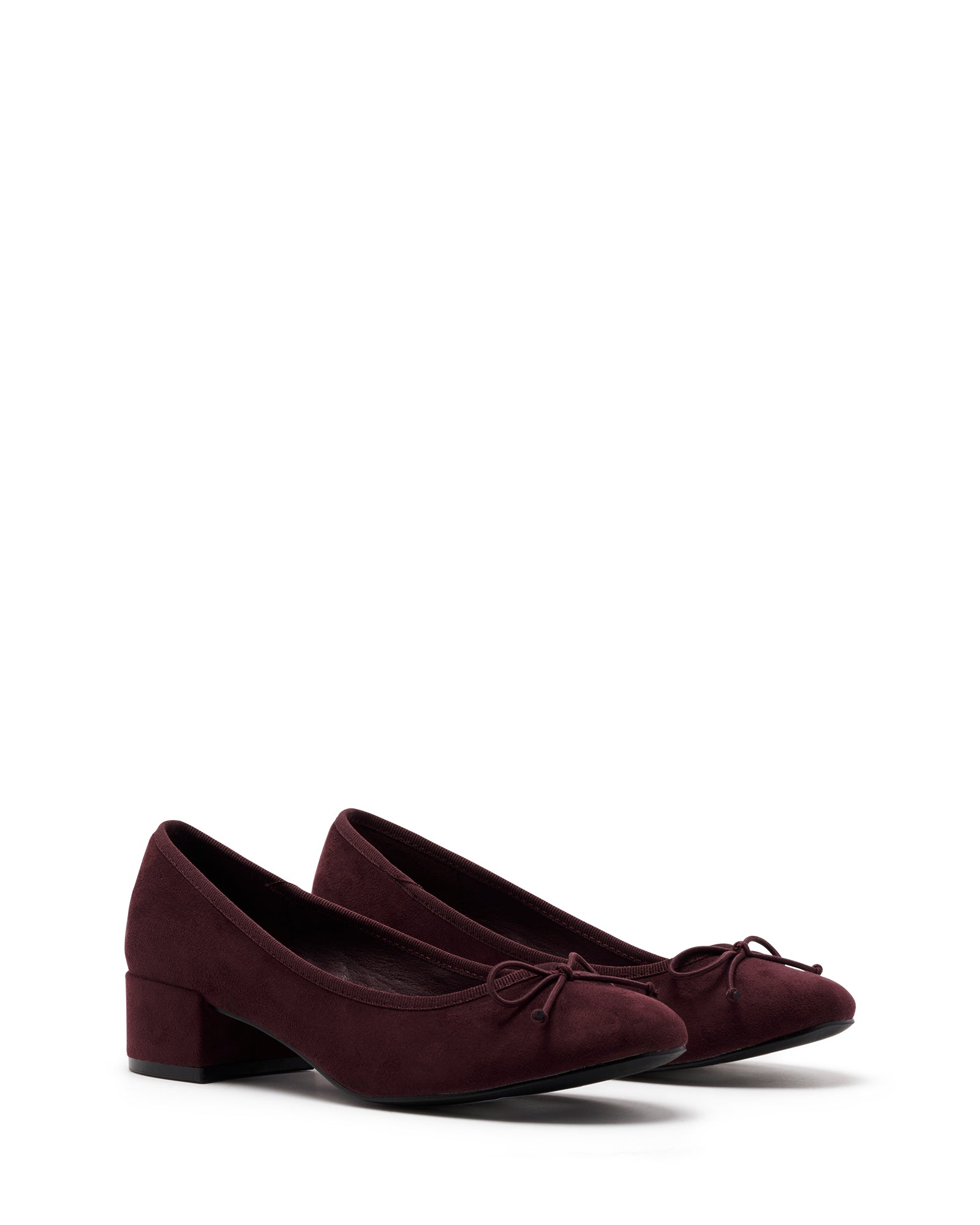 Diana Ballet Heel Bordeaux Microsuede