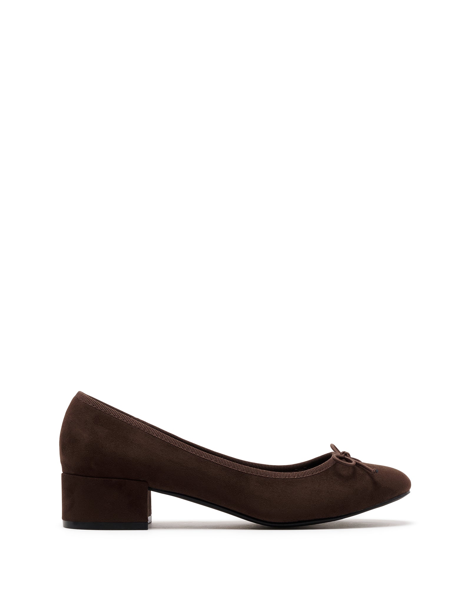 Diana Ballet Heel Chocolate Microsuede