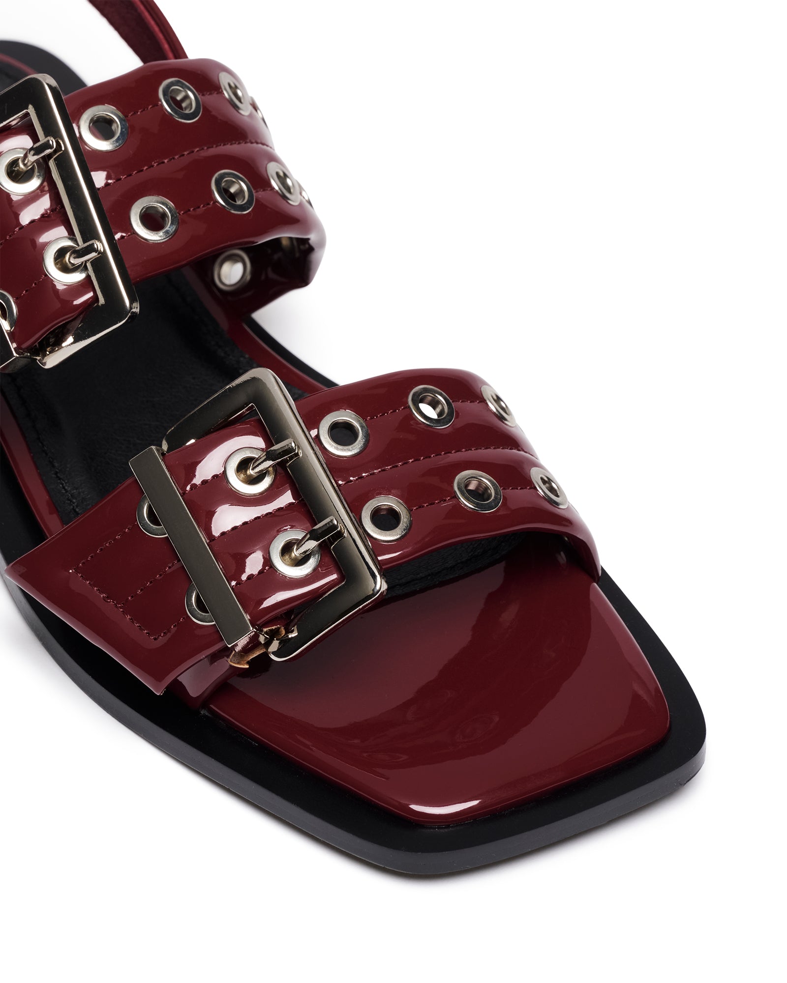 Elemental Slingback Flat Sandal Cherry Patent