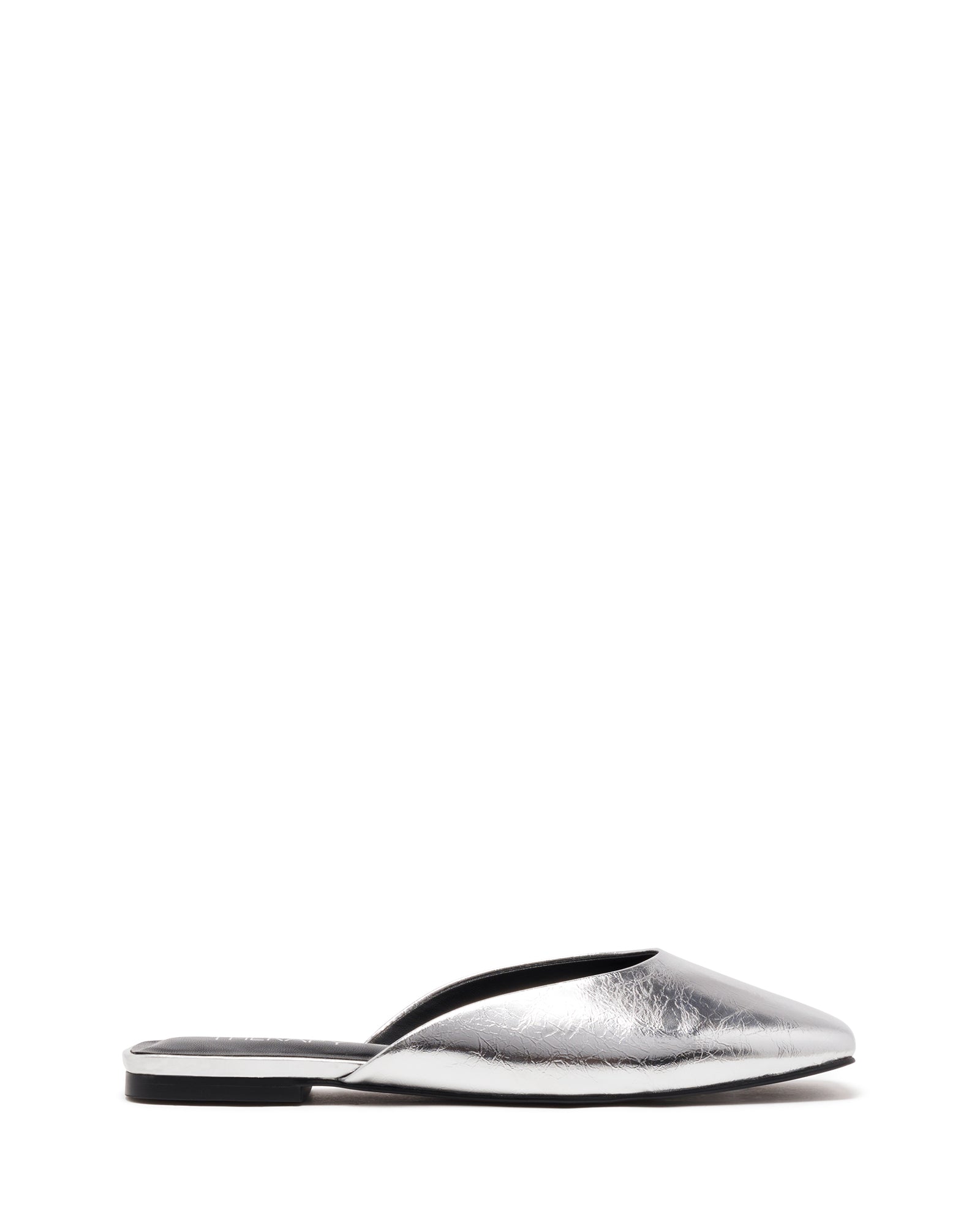 Gabbi Ballet Flat Silver Crinkle Metallic