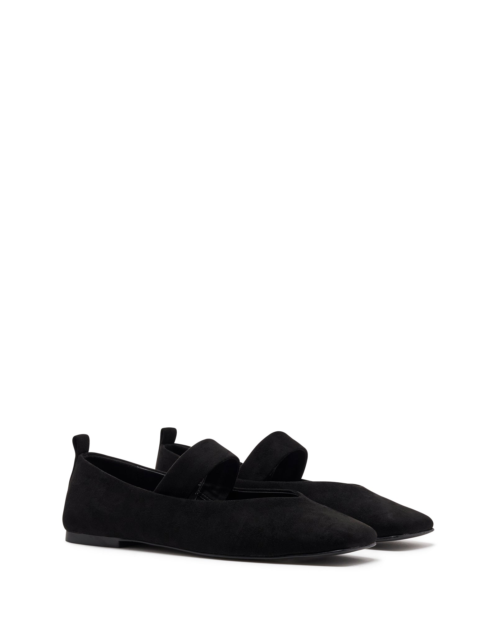 Gael Ballet Flat Black Faux Suede