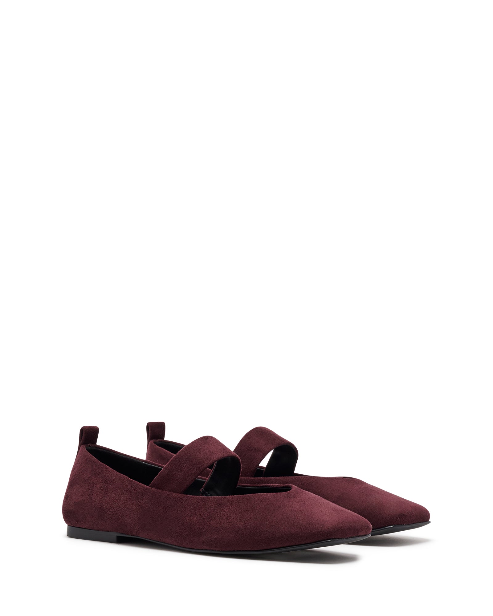 Gael Ballet Flat Bordeaux Faux Suede