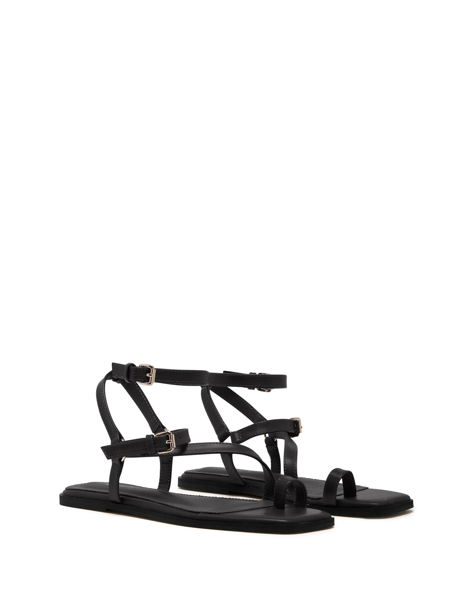 Gerry Sandal Black Burnished