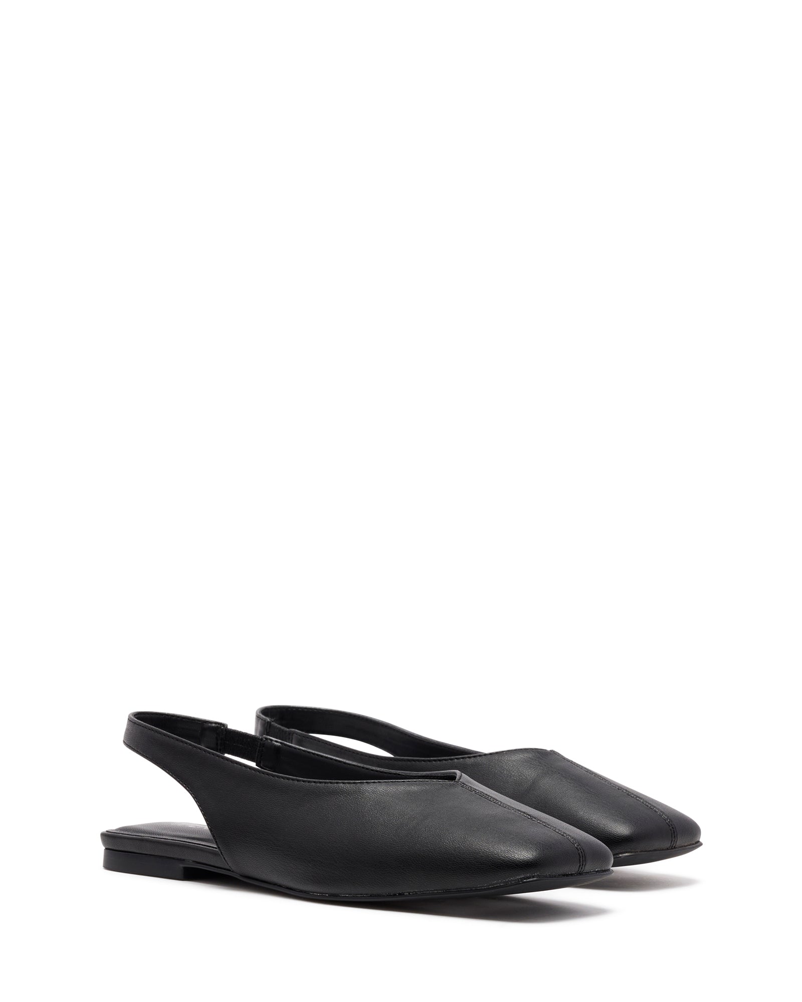 Graze Slingback Flat Black Smooth