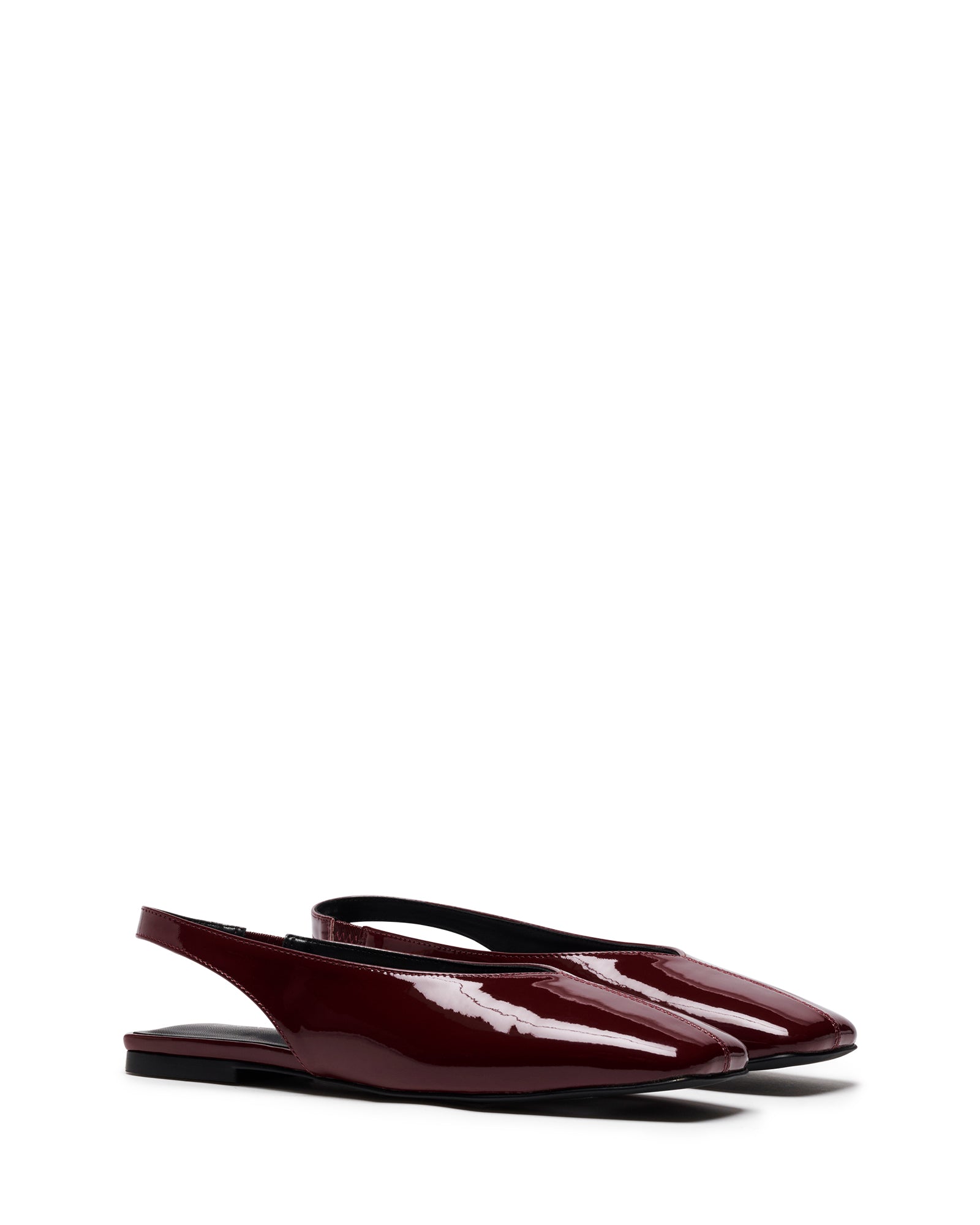 Graze Slingback Flat Bordeaux Patent