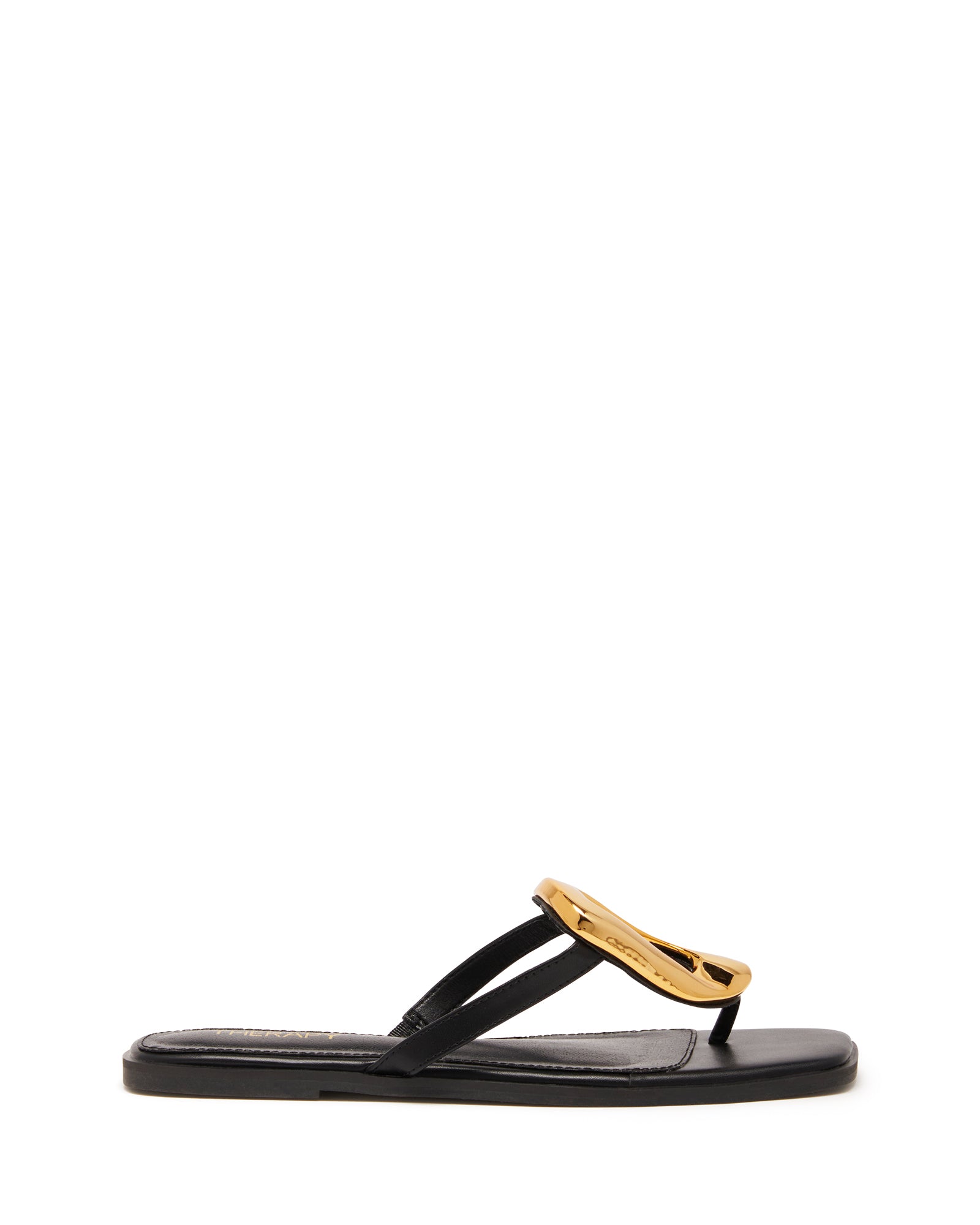 Guild Thong Sandal Black Smooth