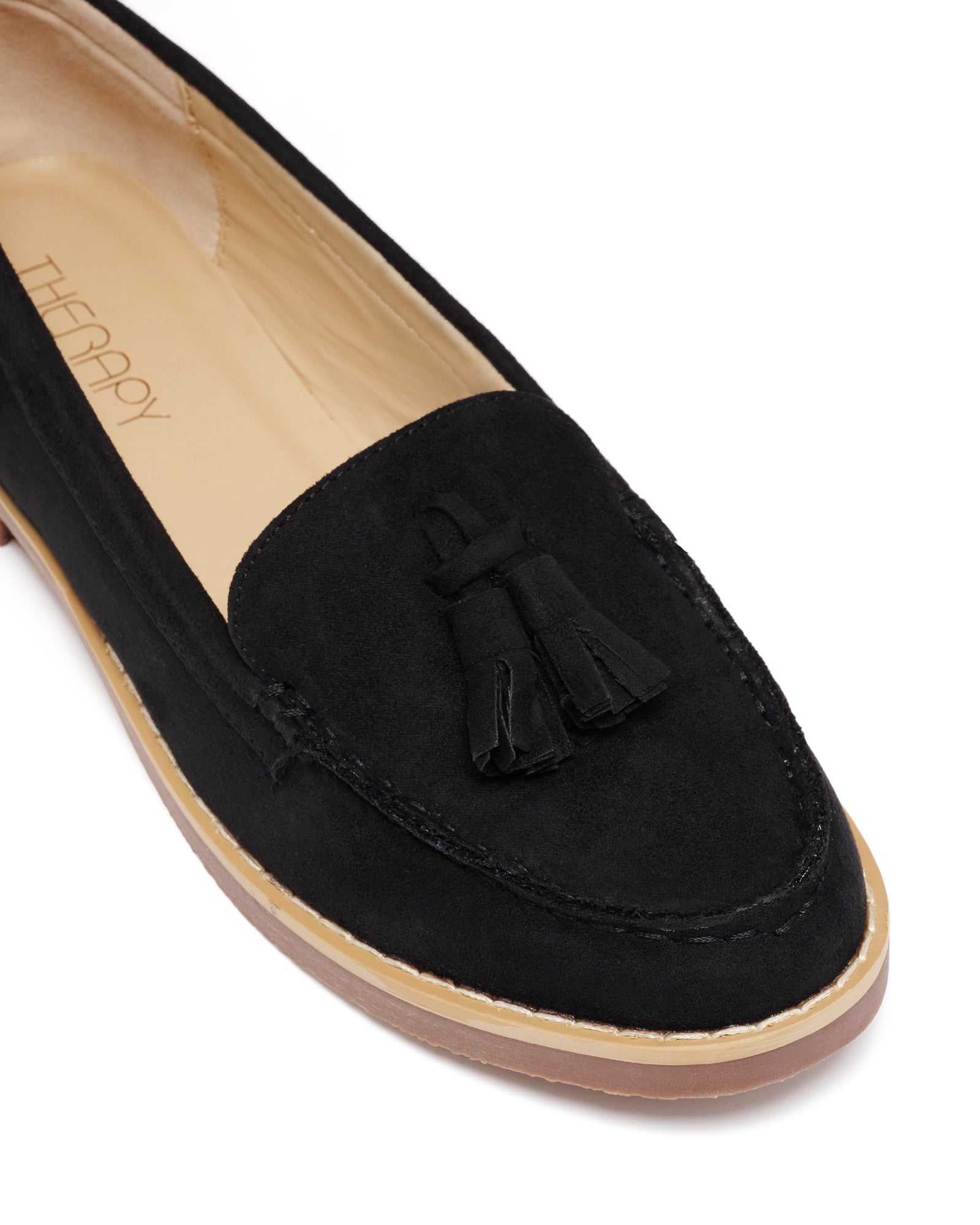 Jezabel Ballet Flat Black Imit Kid Suede