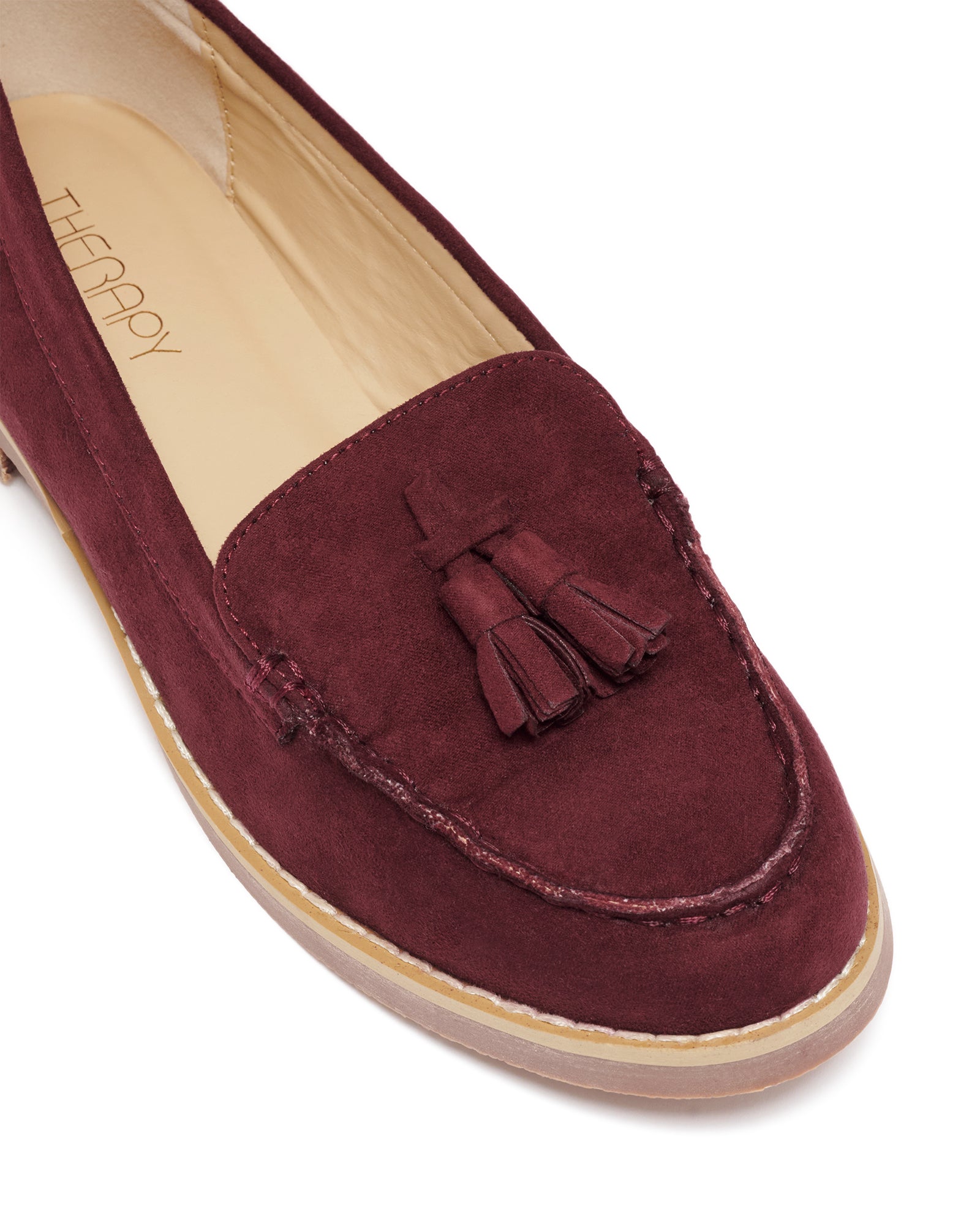 Jezabel Ballet Flat Oxblood Imit Kid Suede