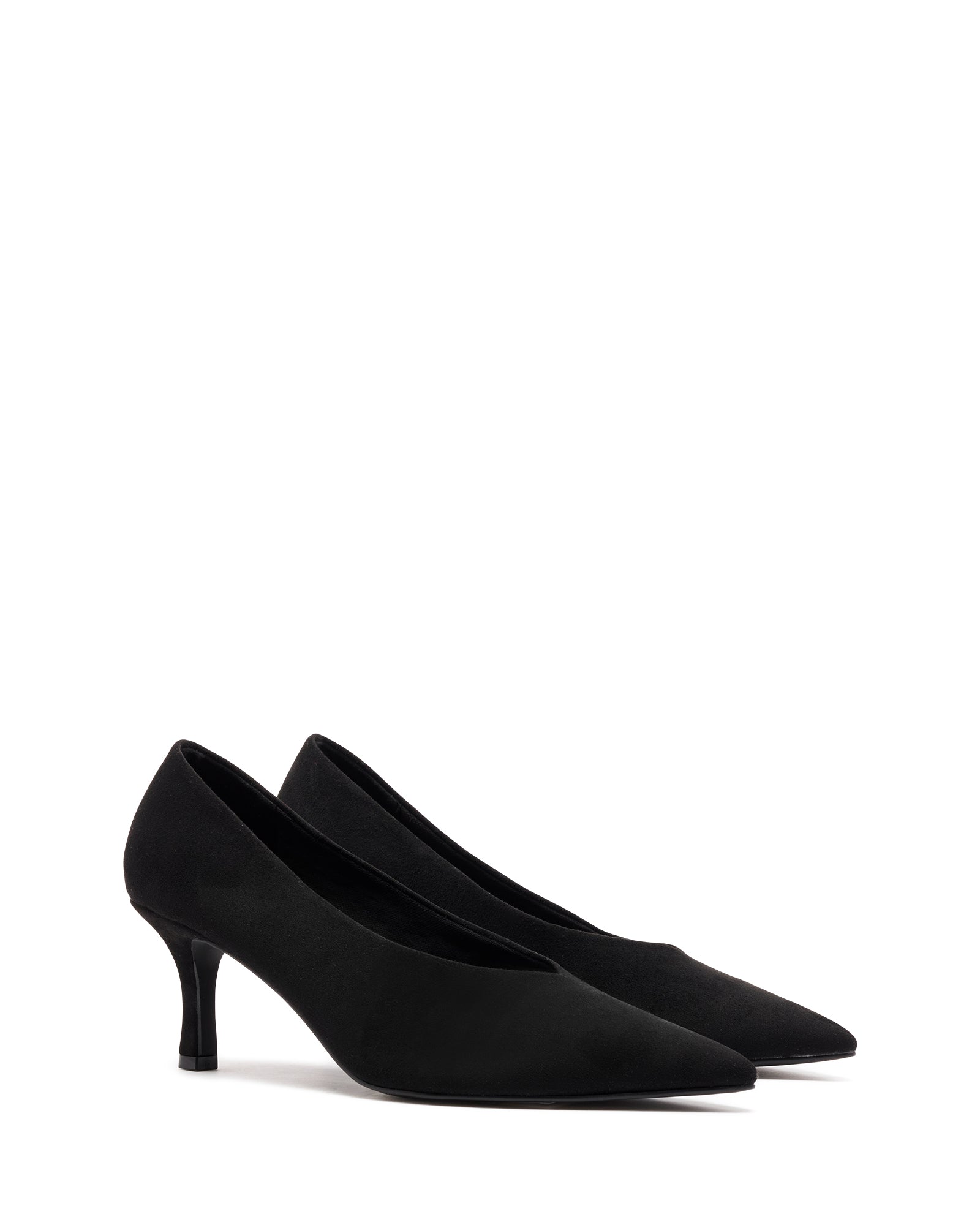 Jordyn Pump Black Faux Suede