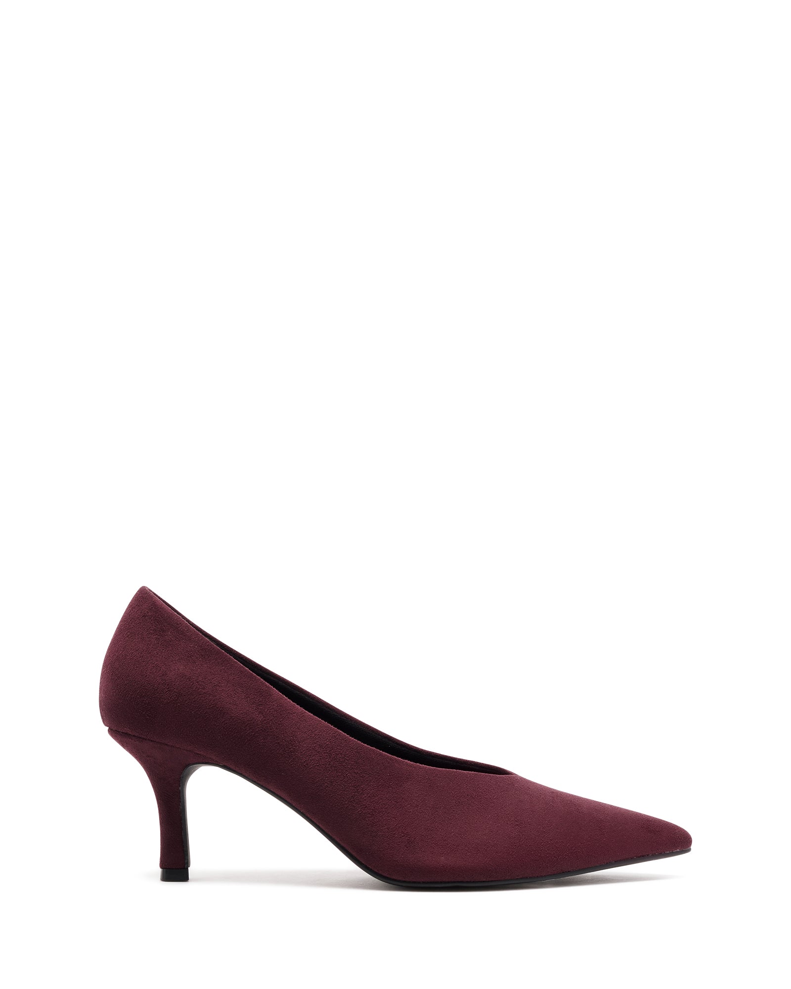 Jordyn Pump Bordeaux Faux Suede