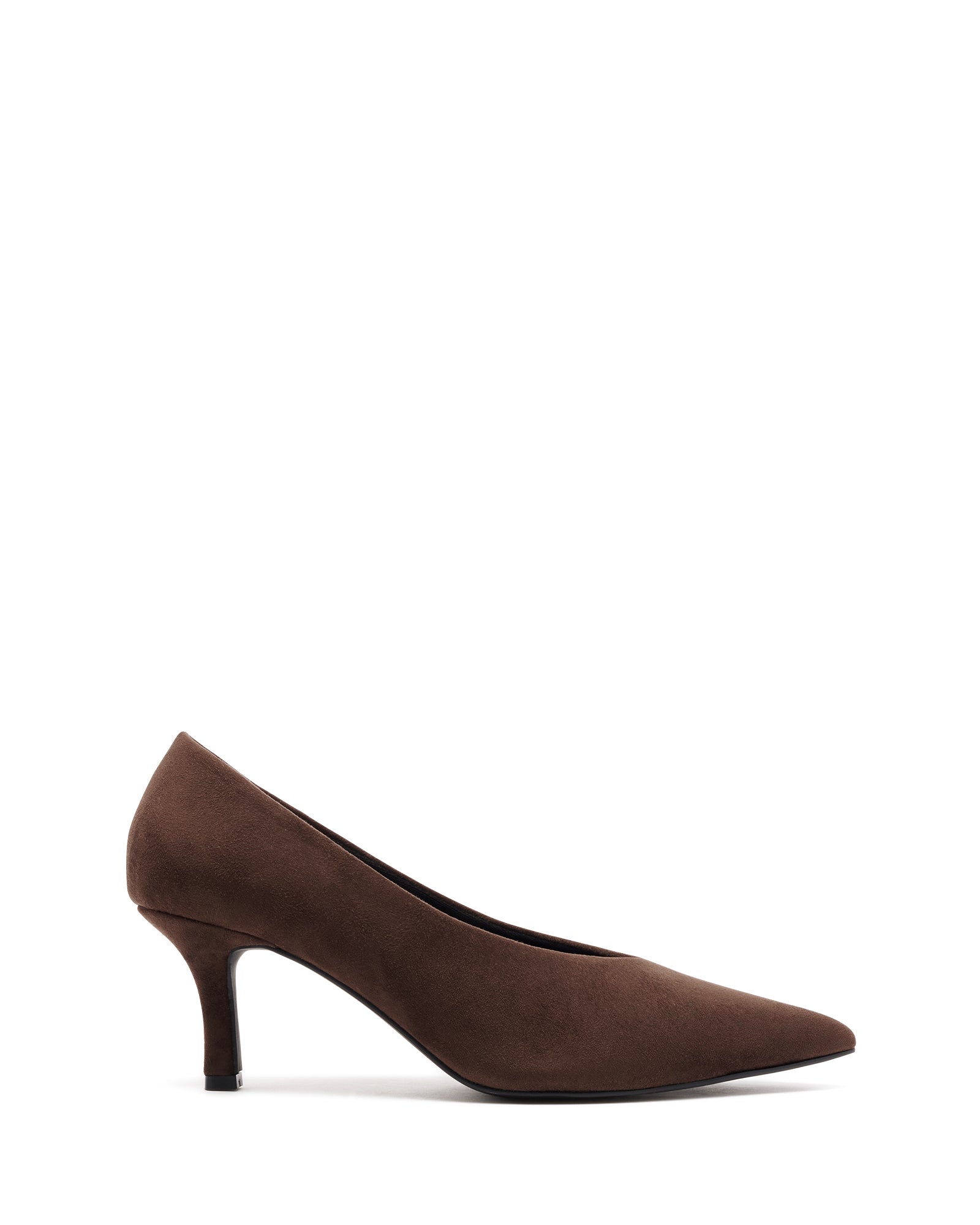 Jordyn Pump Chocolate Faux Suede