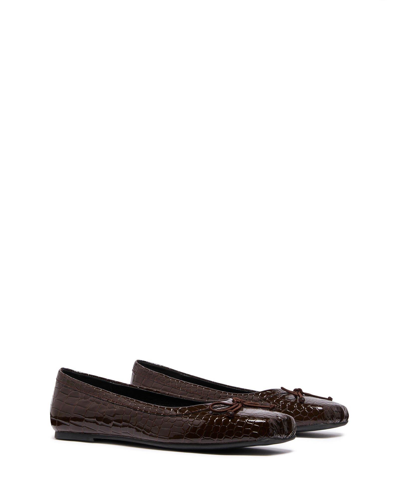 Laine Ballet Flat Chocolate Croc