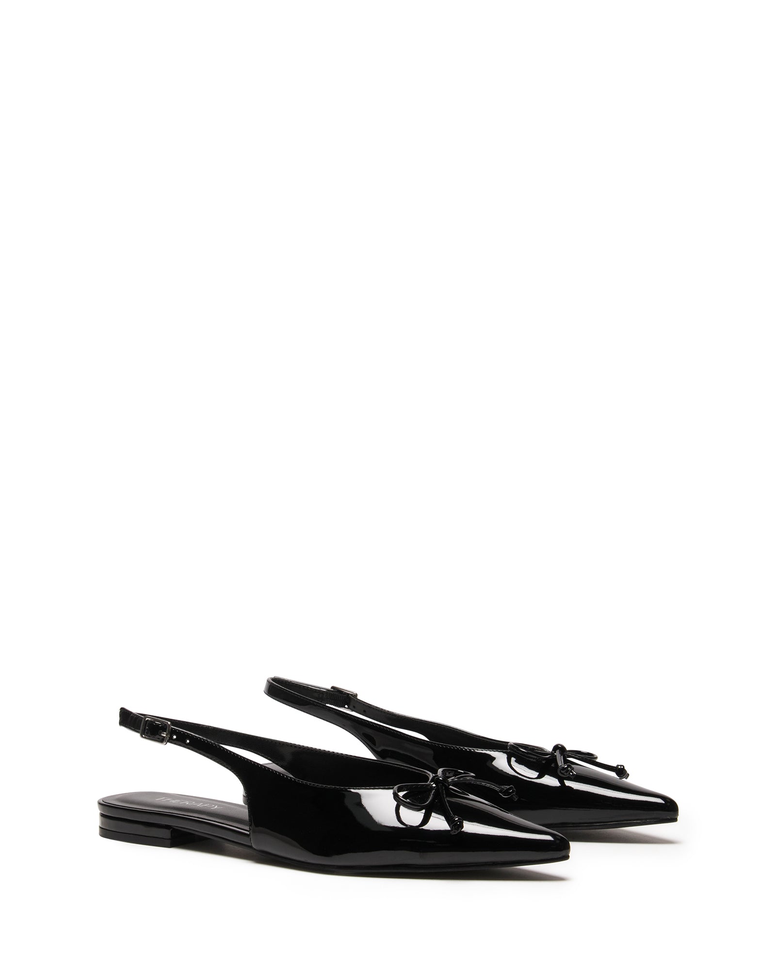 Lavin Slingback Flat Black Patent