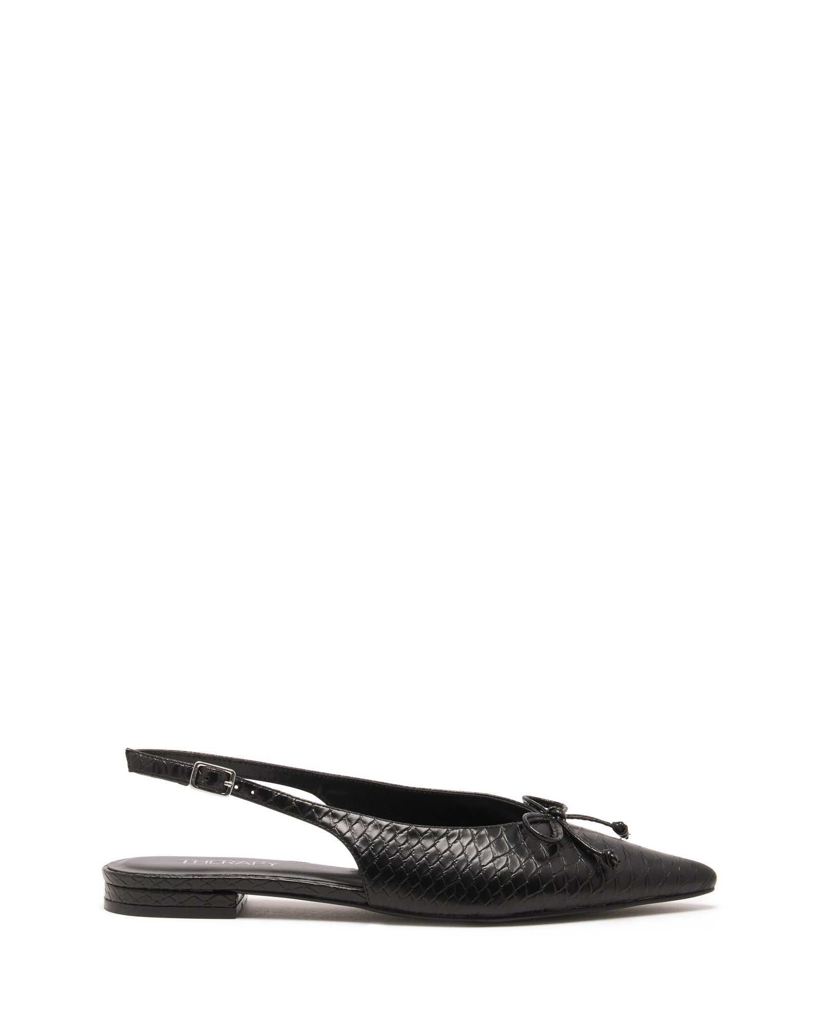 Lavin Slingback Flat Black Snake