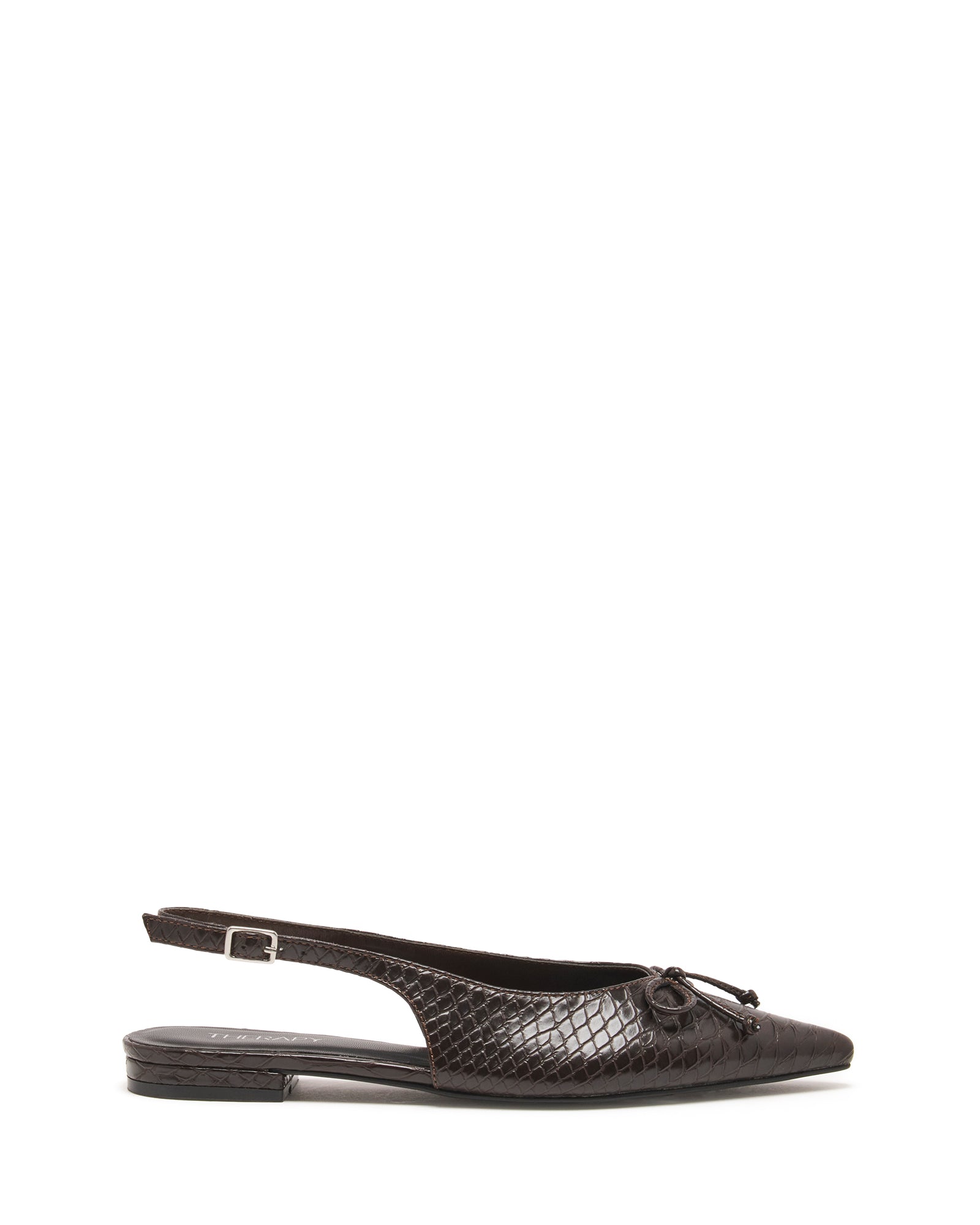 Lavin Slingback Flat Chocolate Snake