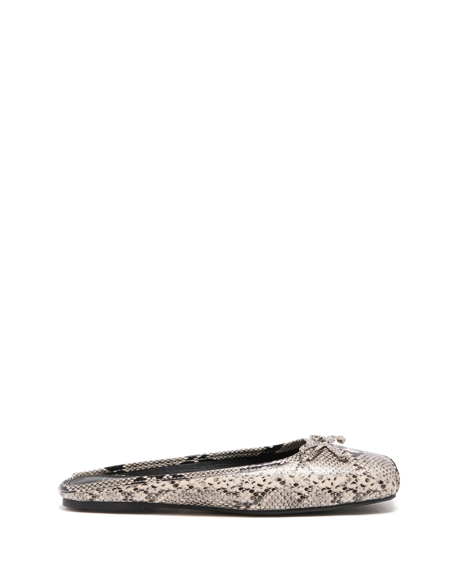 Lilah Ballet Flat Black/White Snake