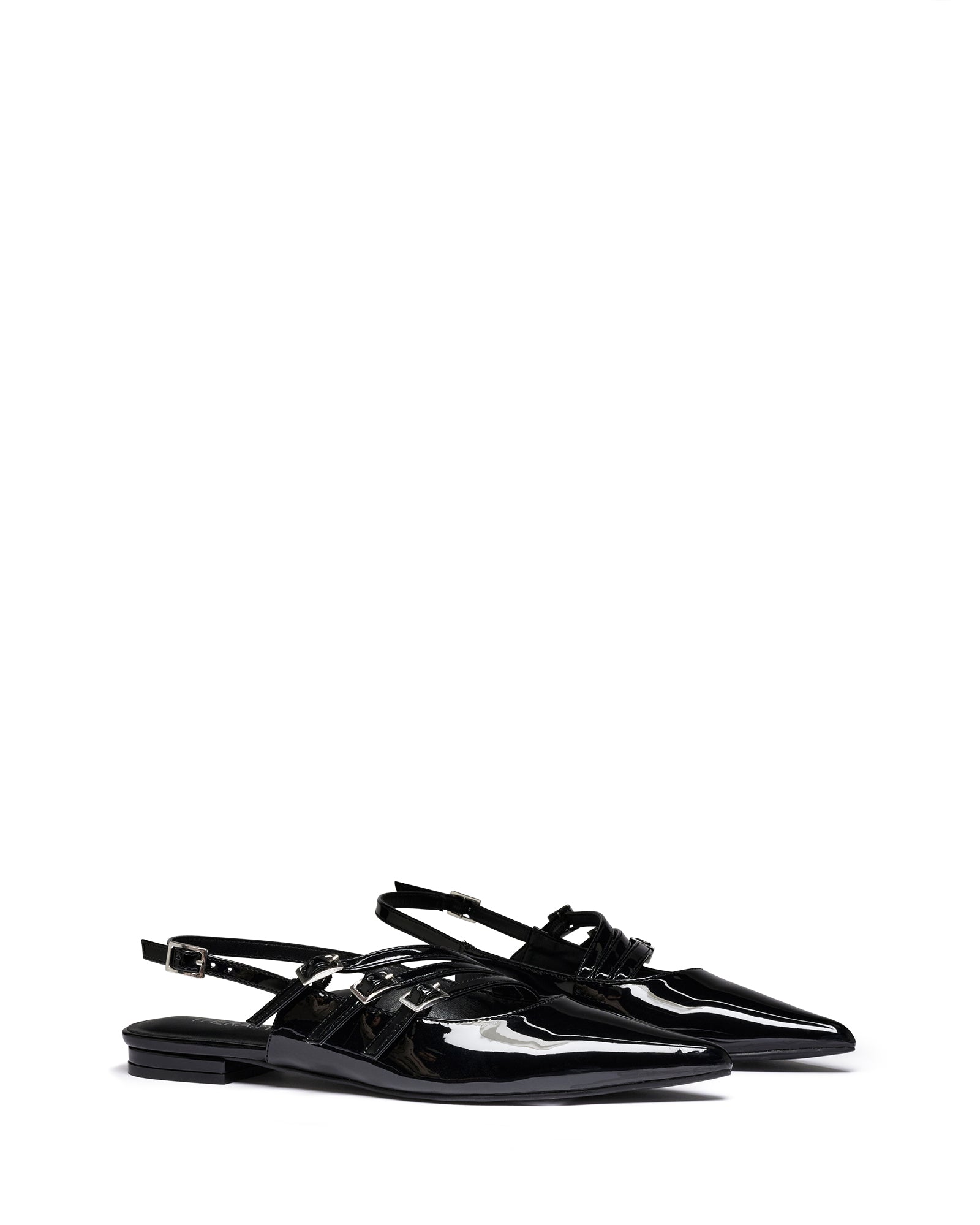 Lisst Slingback Flat Black Patent