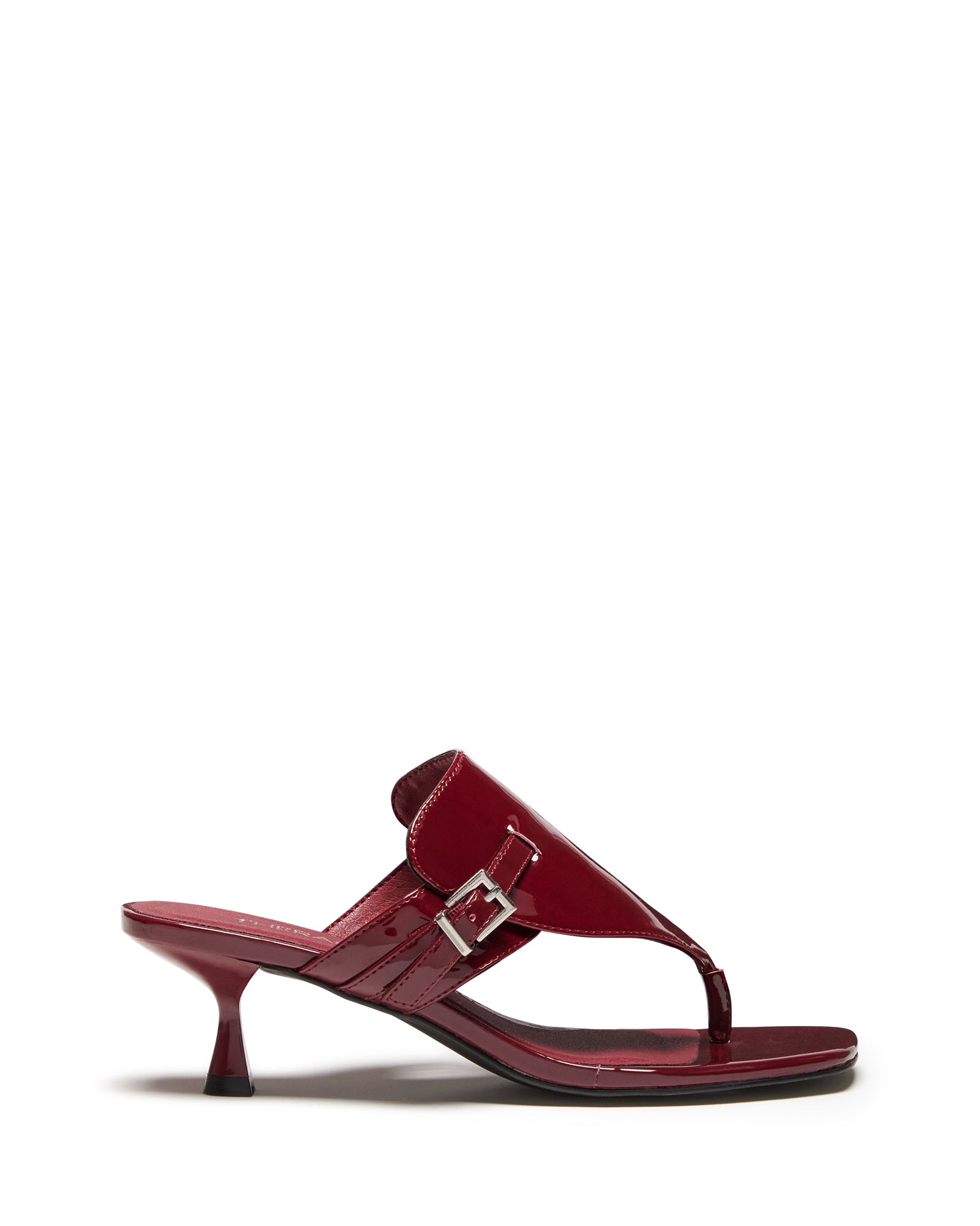 Locked Thong Heel Cherry Patent