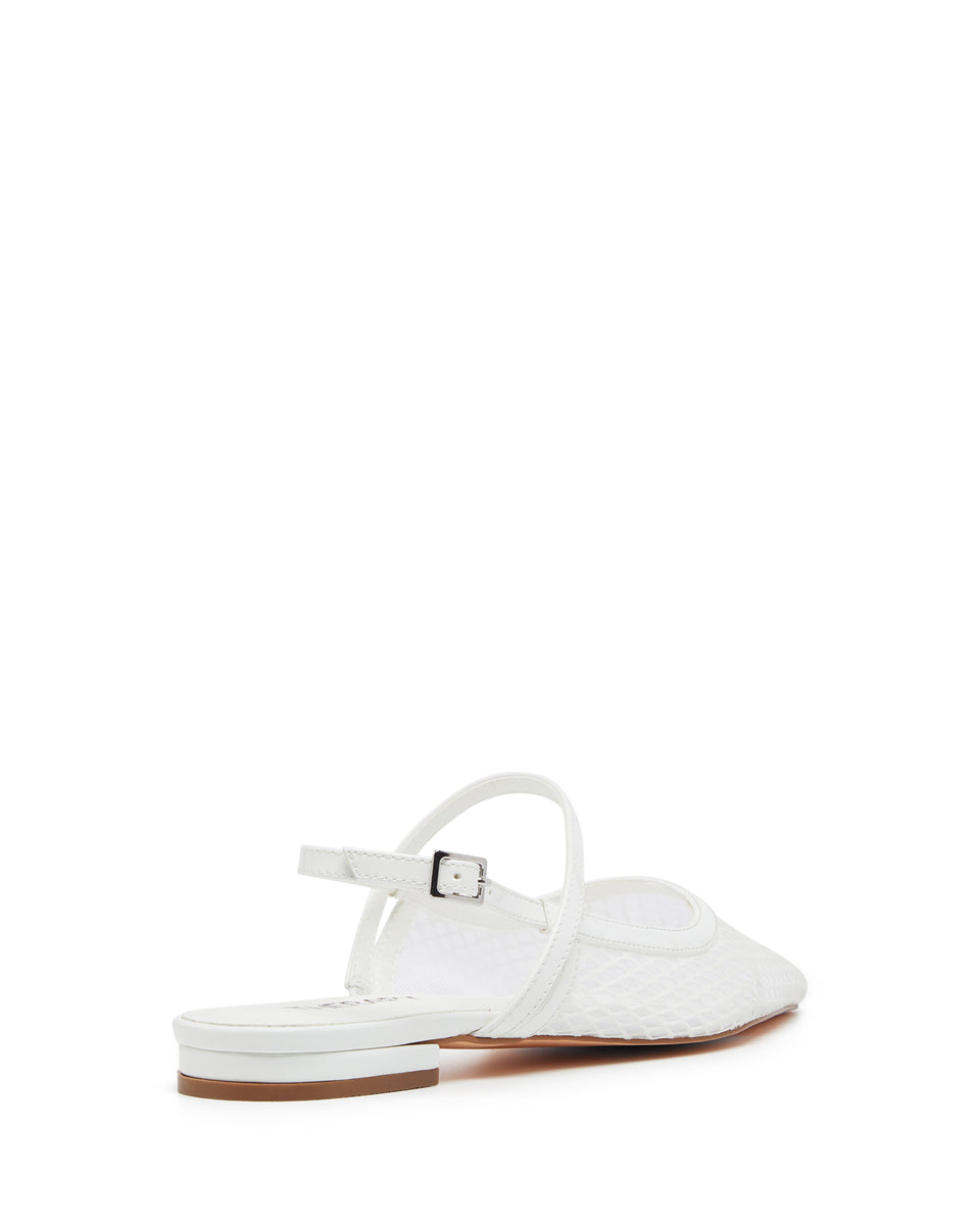 Therapy Shoes Lourdes White Patent | Women's Flat | Ballet | Slingback ...