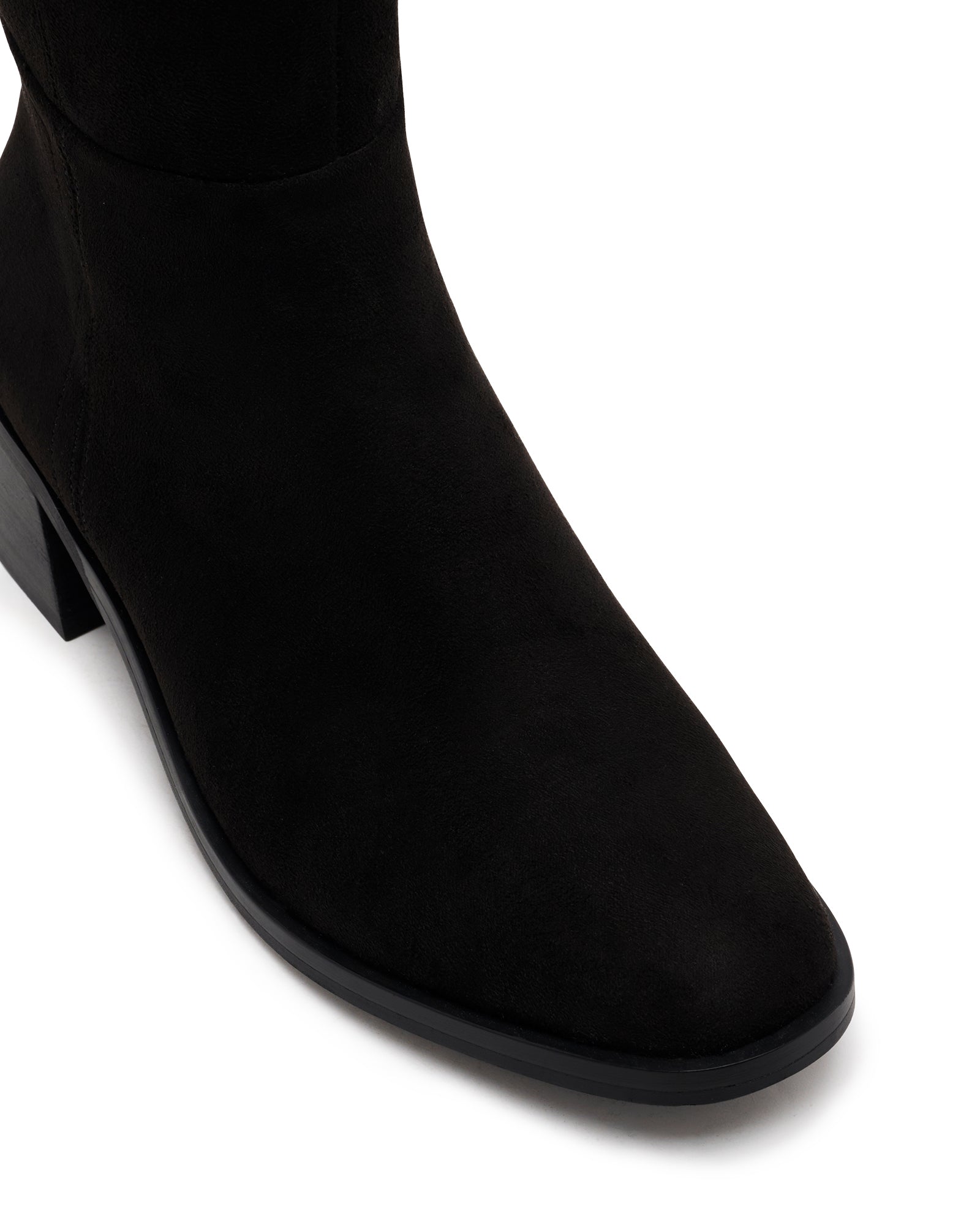 Neva Tall Boot Black Faux Suede