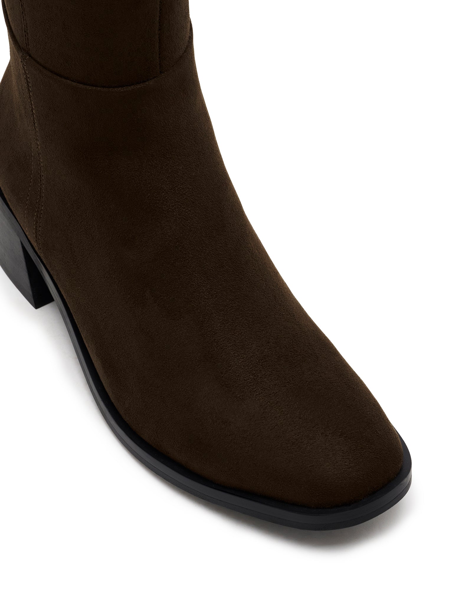 Neva Tall Boot Chocolate Faux Suede