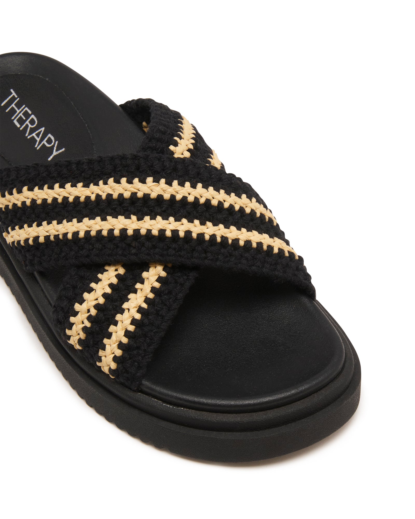 Peta Platform Sandal Black/Beige