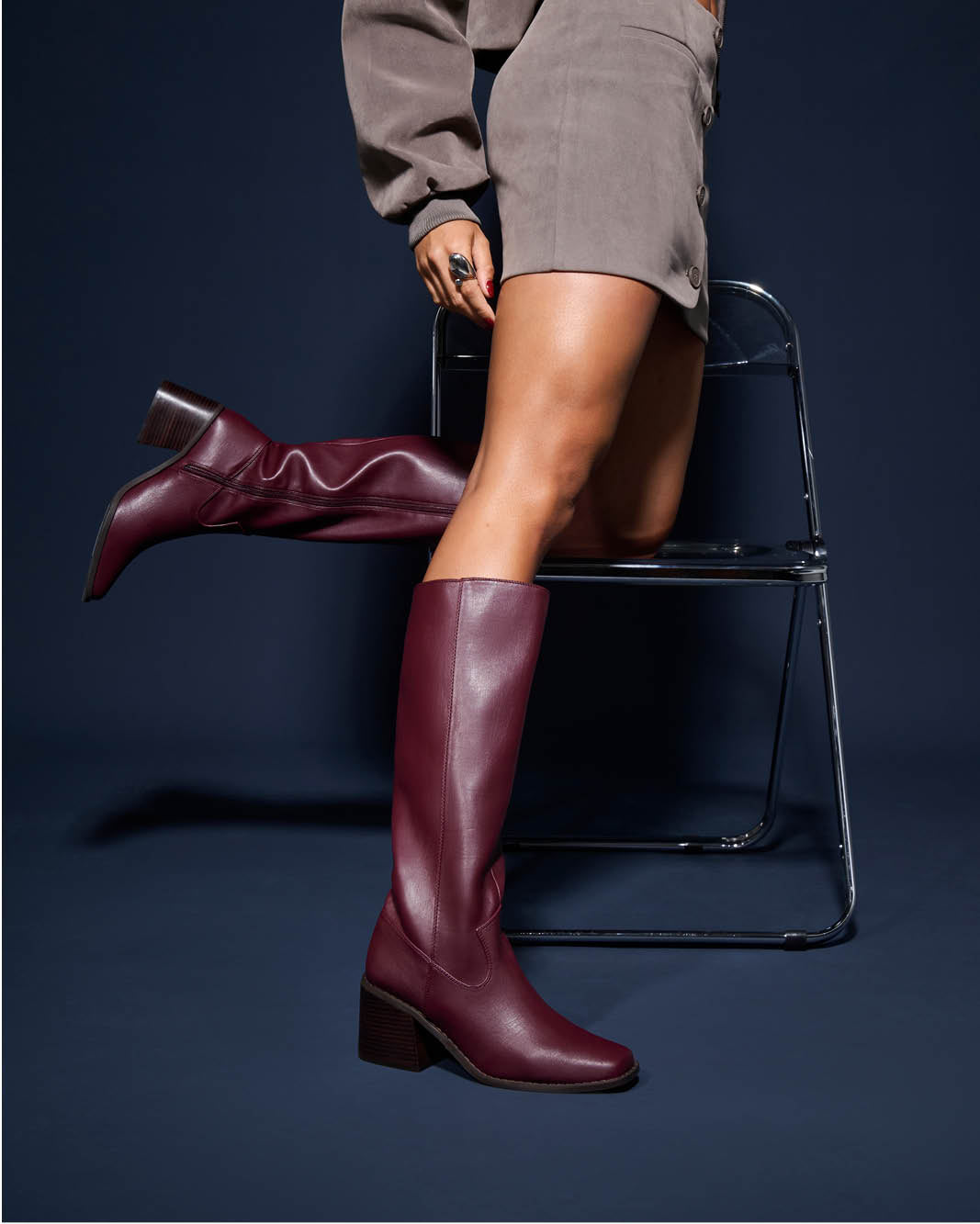 Quinn Tall Boot Bordeaux Smooth