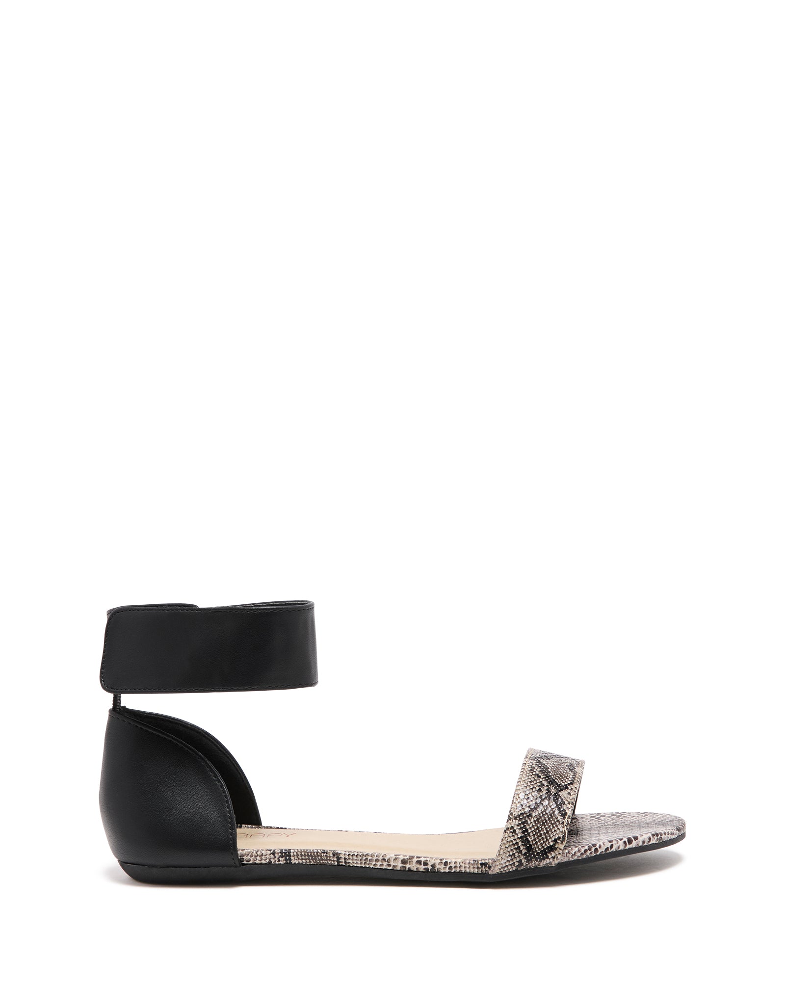 Rosebud Sandal Black/White Snake