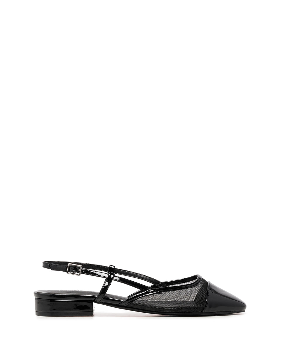 Selene Slingback Ballet Black Mesh – Therapy Shoes