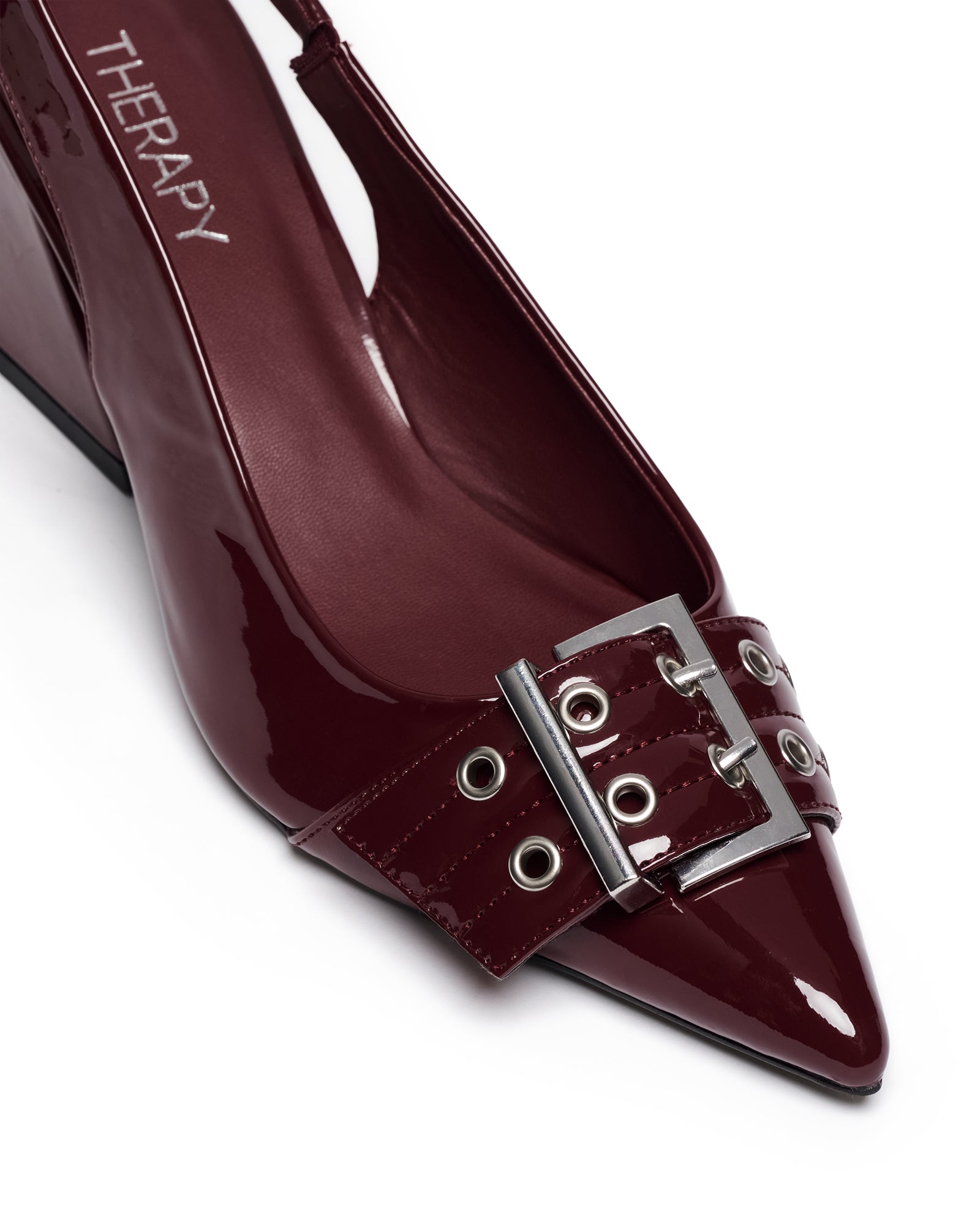 Slay Slingback Pump Cherry Patent