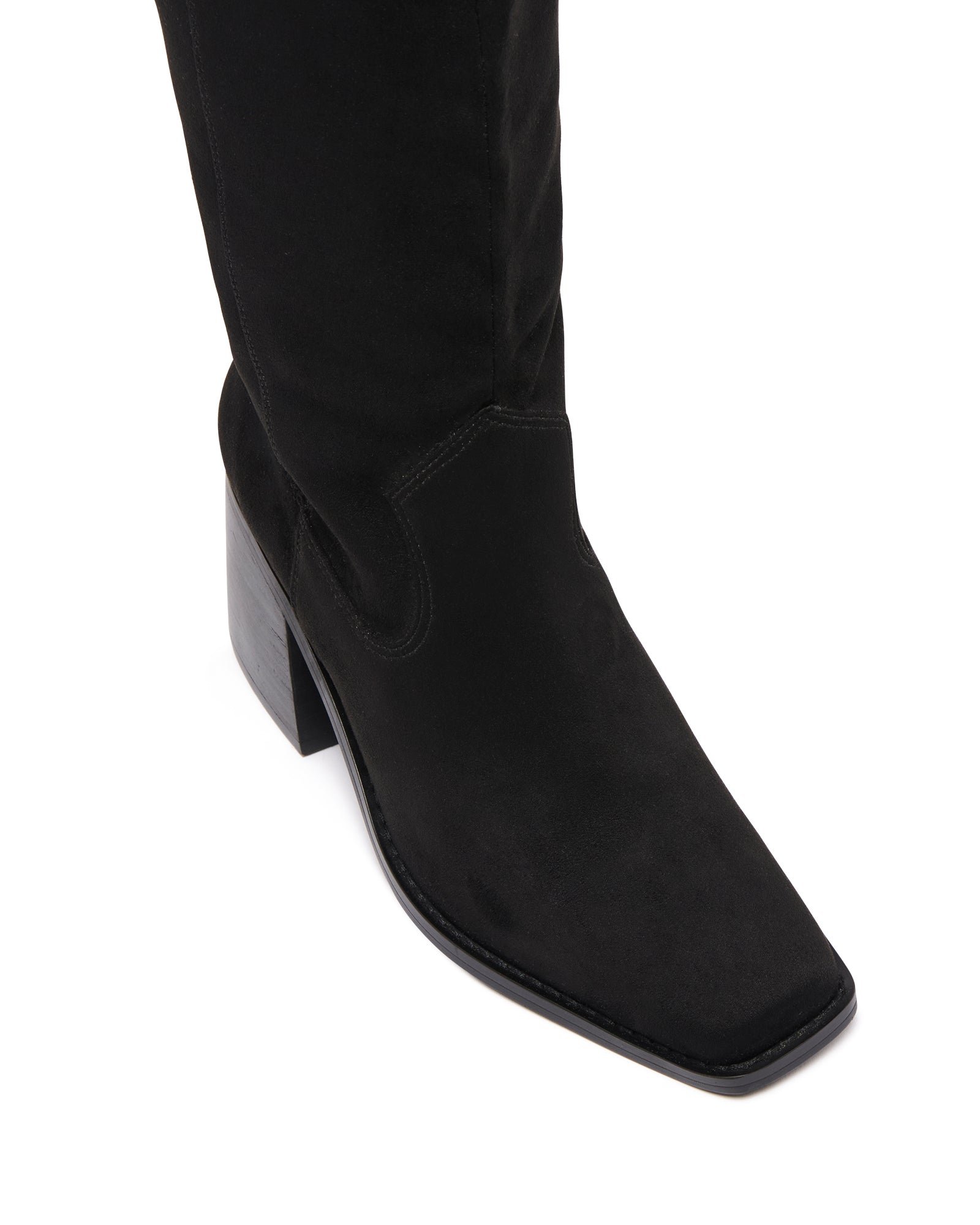 Quinn Tall Boot Black Microsuede