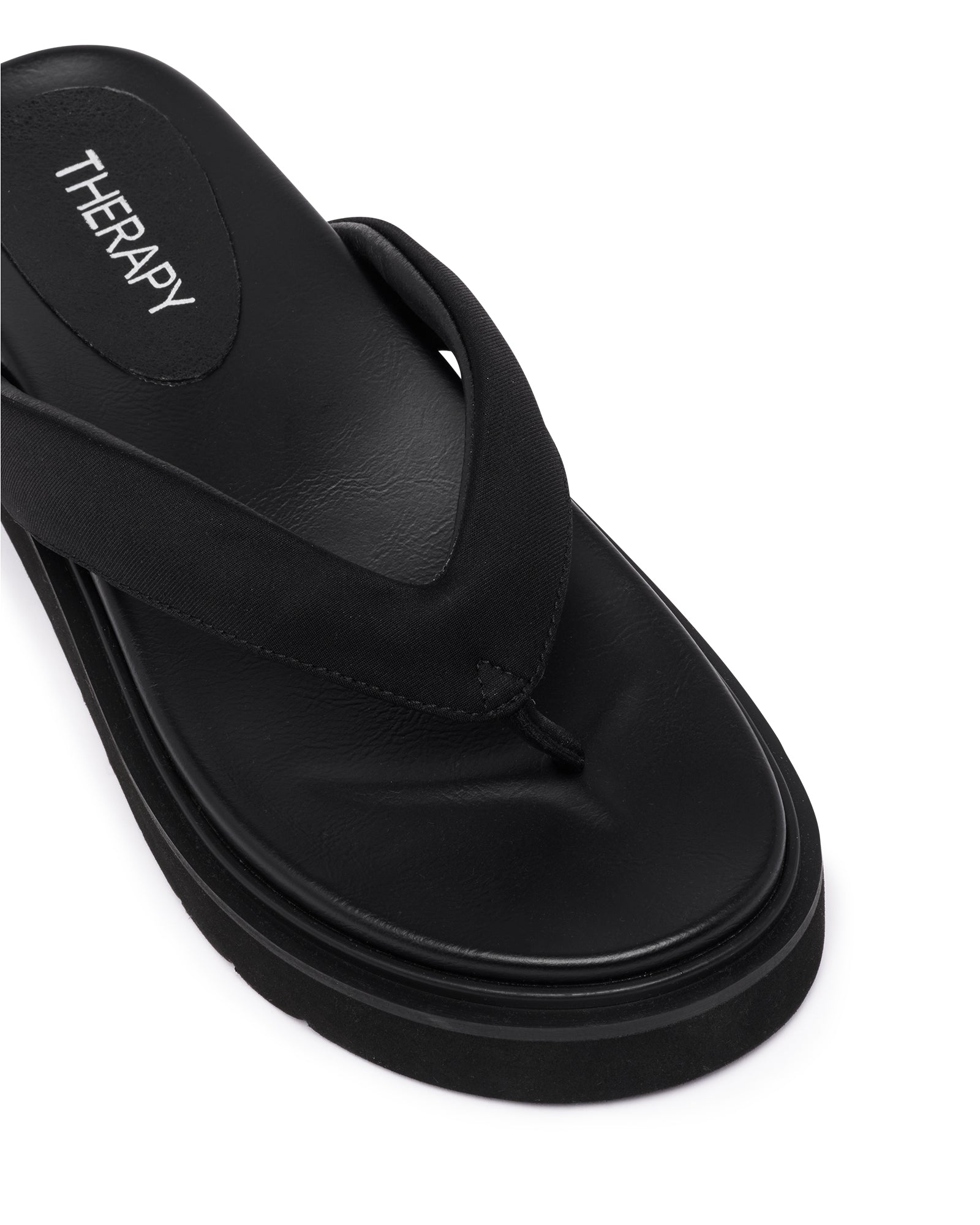 Vacay Thong Sandal Black Lycra