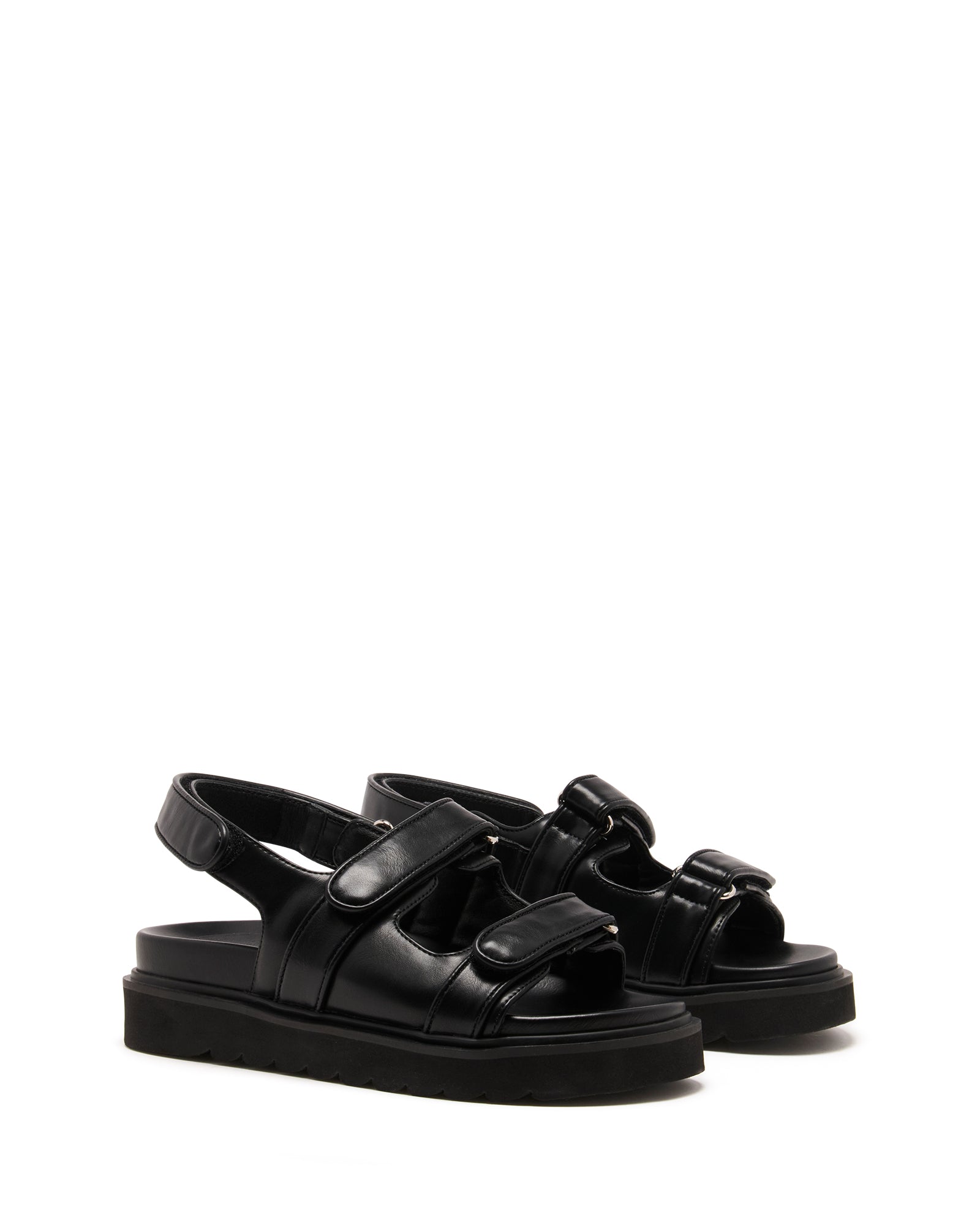 Veto Platform Sandal Black Smooth