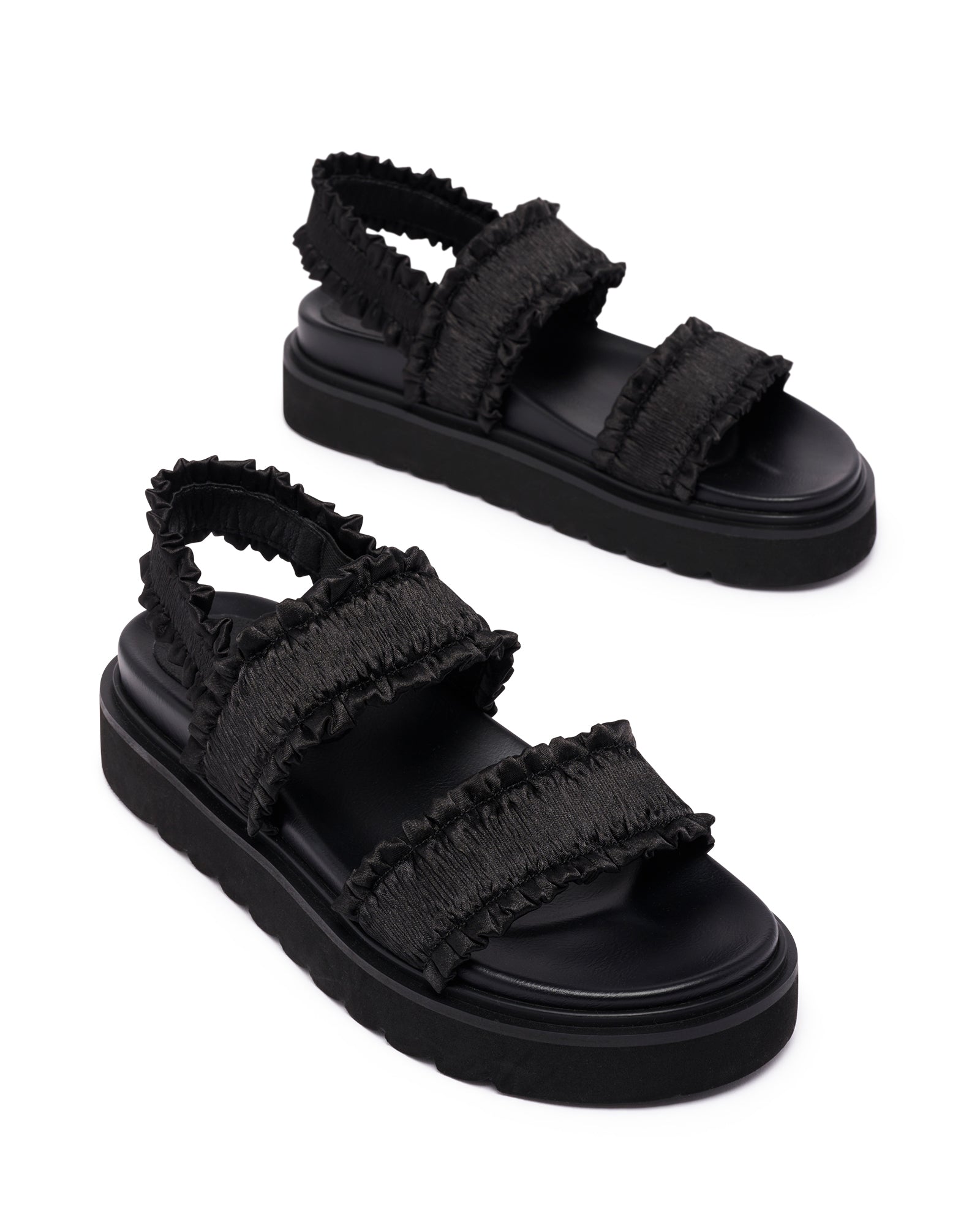 Vissta Sandal Black Satin